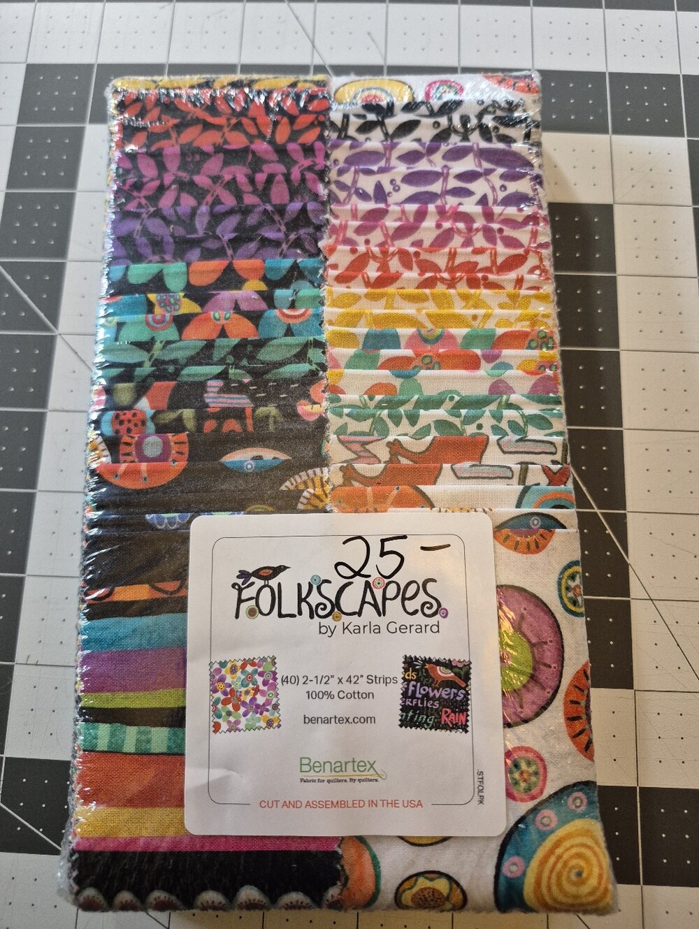 Multi Colored And Patterns Cheery Jelly Roll Fabric NWT
